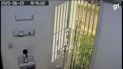 Imagem do vídeo de câmera de segurança