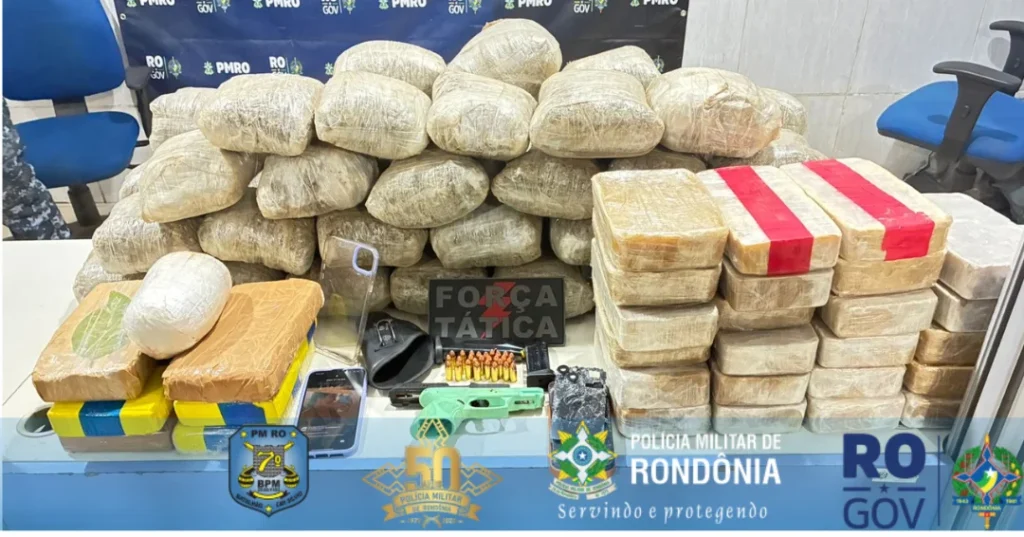 Com 80 quilos de drogas em caminhonete, traficante é reconhecido e preso em Itapuã do Oeste (vídeo)