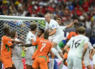 Com gol de Haaland no final, Noruega bate a Costa do Marfim e enfrentará o Brasil