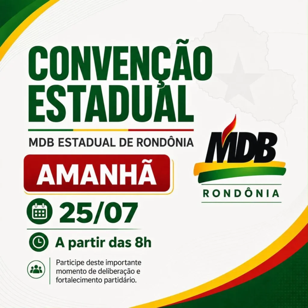 Em convenção, neste sábado, MDB define candidaturas e alianças