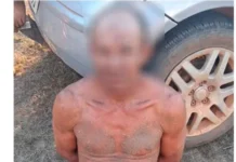 Vizinhos contém, amarram agressor da companheira e chamam a polícia, no sítio