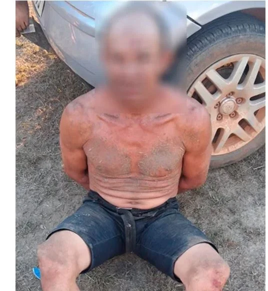 Vizinhos contém, amarram agressor da companheira e chamam a polícia, no sítio