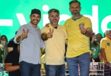 “É hora de devolver o Brasil aos brasileiros” – Marcos Rogério, Scheid e Máximo no lançamento da candidatura de Flávio Bolsonaro à Presidência