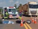 Motociclista se espatifa contra caminhão e morre na hora, na nova 364, em Ariquemes
