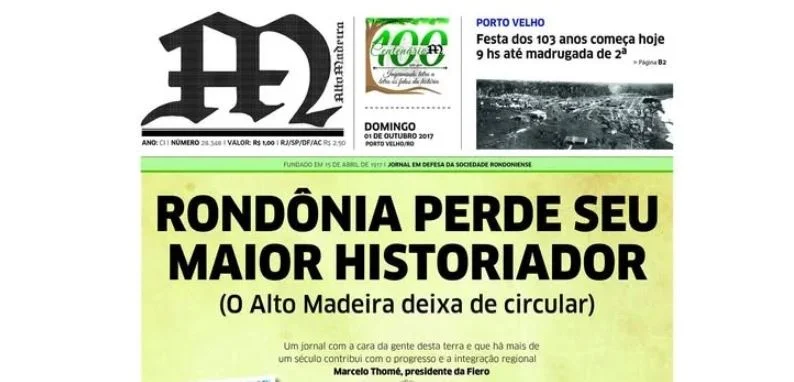 Nas páginas do “Alto Madeira” (*) - O dia 19 de setembro; Lúcio Albuquerque