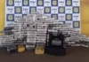 Baldes de massa corrida camuflavam carga de 160 kg de maconha, aprendida em Jipa