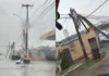 Tempestade com ventania derruba, retorce, causa pânico e destrói, na zona Sul da Capital (vídeo)