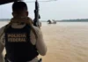 Polícia Federal e Ibama destroem pelo 15 dragas de garimpo ilegal, em operação no Rio Madeira