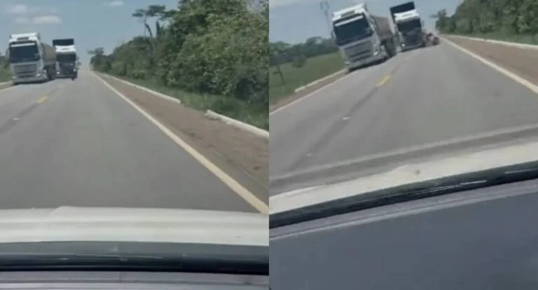 Motociclista trafega na contra mão, se joga contra carreta e morre na hora, na BR-364